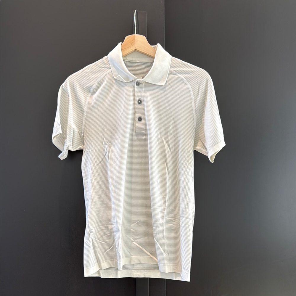 Men's Lululemon White Metal Vent Polo Shirt